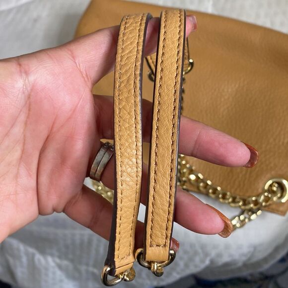 NWOT MICHAEL KORS Jet Set Chain Medium Acorn Leather Shoulder Bag - Picture 7 of 16